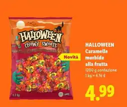 Lidl HALLOWEEN Caramelle morbide alla frutta offerta