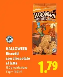 Lidl Halloween Biscotti con cioccolato al latte offerta