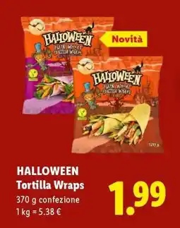 Lidl HALLOWEEN Tortilla wraps offerta