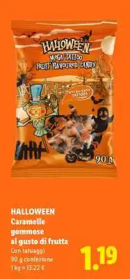 Lidl HALLOWEEN Caramelle gommose al gusto di frutta offerta