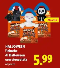 Lidl HALLOWEEN Peluche di Halloween con cioccolata offerta