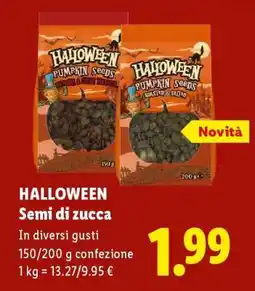 Lidl HALLOWEEN Semi di zucca offerta