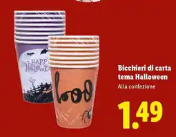 Lidl Bicchieri di carta tema Halloween offerta