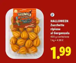 Lidl HALLOWEEN Zucchette ripiene al Gorgonzola offerta
