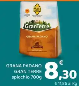 Conad GRANA PADANO GRAN TERRE spicchio 700g offerta