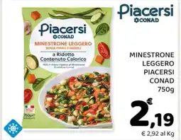 Conad MINESTRONE LEGGERO PIACERSI CONAD 750g offerta