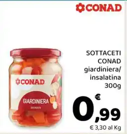 Conad SOTTACETI CONAD giardiniera/insalatina 300g offerta