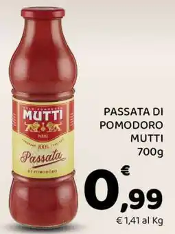 Conad PASSATA DI POMODORO MUTTI 700g offerta