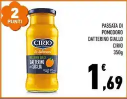 Conad Passata di Pomodoro Datterino Giallo Cirio offerta
