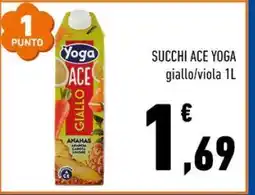 Conad SUCCHI ACE YOGA giallo/viola 1L offerta