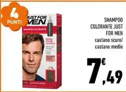 Conad Shampoo Colorante Just For Men offerta