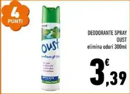 Conad DEODORANTE SPRAY OUST offerta