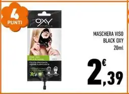 Conad Maschera Viso Black Oxy offerta