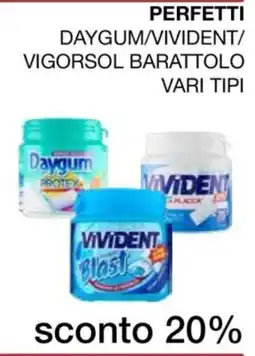 In Coop Perfetti Daygum/Vivident/Vigorsol barattolo offerta