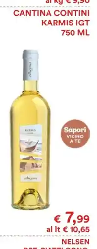 In Coop Cantina Contini Karmis IGT offerta