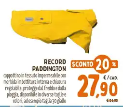 Pet Store Conad Record cappottino Paddington offerta