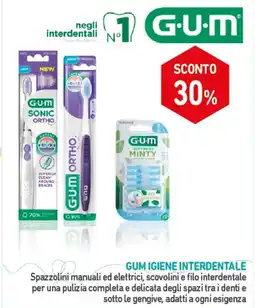 Parafarmacia Conad G·U·M spazzolini manuali ed elettrici, scovolini e filo interdentale offerta