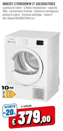 DPiù Indesit asciugatrice offerta