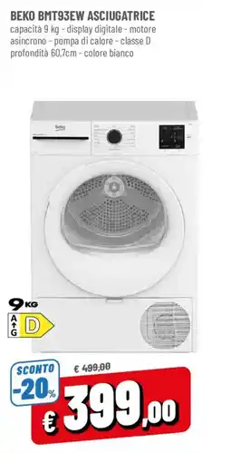 DPiù Beko asciugatrice offerta