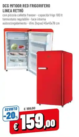 DPiù DCG MF100R RED FRIGORIFERO LINEA RETRÒ offerta