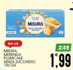 SpesAmica Misura plumcake yogurt senza zucchero offerta