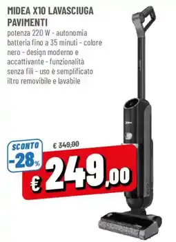 DPiù Midea X10 lavasciuga pavimenti offerta