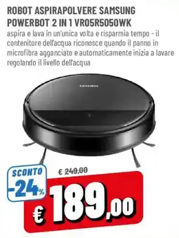 DPiù Robot aspirapolvere Samsung Powerbot 2 in 1 VR05R5050WK offerta