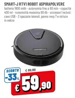 DPiù Smart-J RTV1 robot aspirapolvere offerta