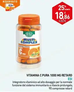 Parafarmacia Conad Vitamina C Pura 1000 Mg Retard ESI offerta