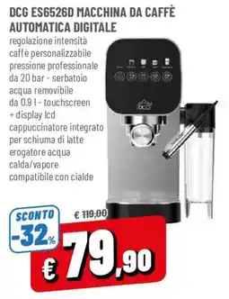 DPiù Macchina da caffè automatica digitale DCG offerta