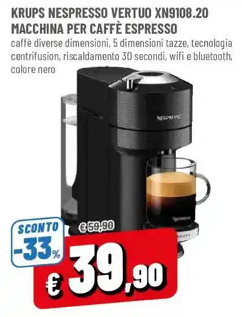 Krups Nespresso Vertuo XN9108.20 macchina per caffè espresso