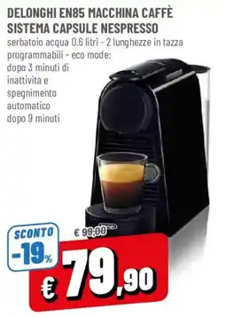DPiù Delonghi macchina caffè sistema capsule nespresso offerta