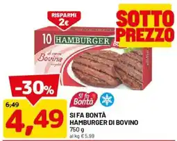 DPiù Si fa Bontà Hamburger di Bovino offerta