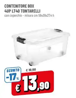 DPiù Contenitore box 4up lt40 tontarelli offerta