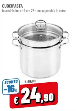 DPiù Cuocipasta in acciaio inox offerta