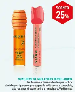 Parafarmacia Conad Nuxe Reve de Miel e Very Rose Labbra offerta