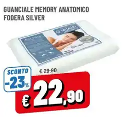 DPiù Guanciale memory anatomico fodera silver offerta
