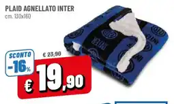 DPiù Plaid agnellato Inter offerta
