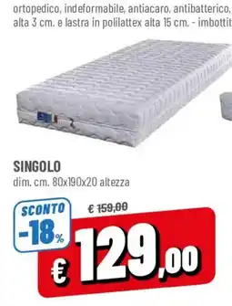 DPiù Materasso singolo offerta