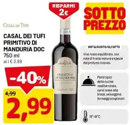 DPiù Casal dei Tufi Primitivo di Manduria DOC offerta