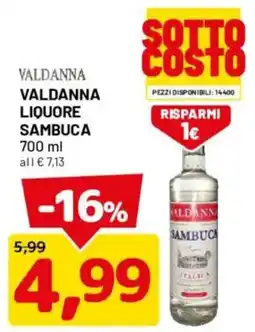 DPiù Valdanna liquore sambuca offerta