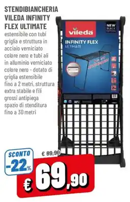 DPiù Stendibiancheria Vileda Infinity Flex Ultimate offerta
