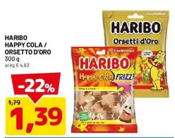 DPiù Haribo Happy Cola / Orsetto d'Oro offerta