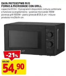 DPiù Daya forno a microonde con grill offerta