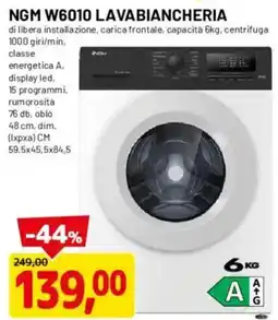 DPiù NGM W6010 Lavabiancheria offerta