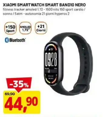 DPiù Xiaomi smartwatch smart band10 nero offerta