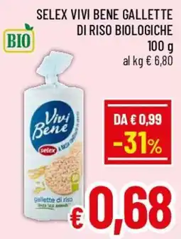 Famila Market Vivi Bene gallette di riso offerta