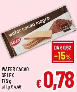 Famila Market Wafer cacao magro Selex offerta