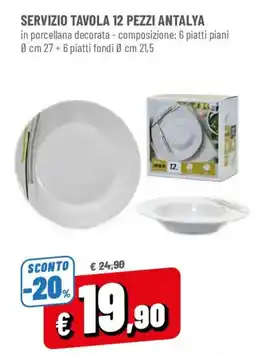 DPiù Servizio tavola 12 pezzi Antalya offerta