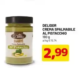 DPiù Delidor crema spalmabile al pistacchio offerta